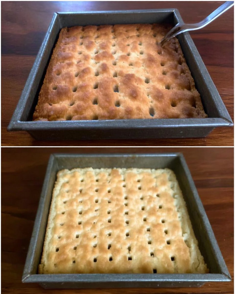 Baked shortbread squares served with tea