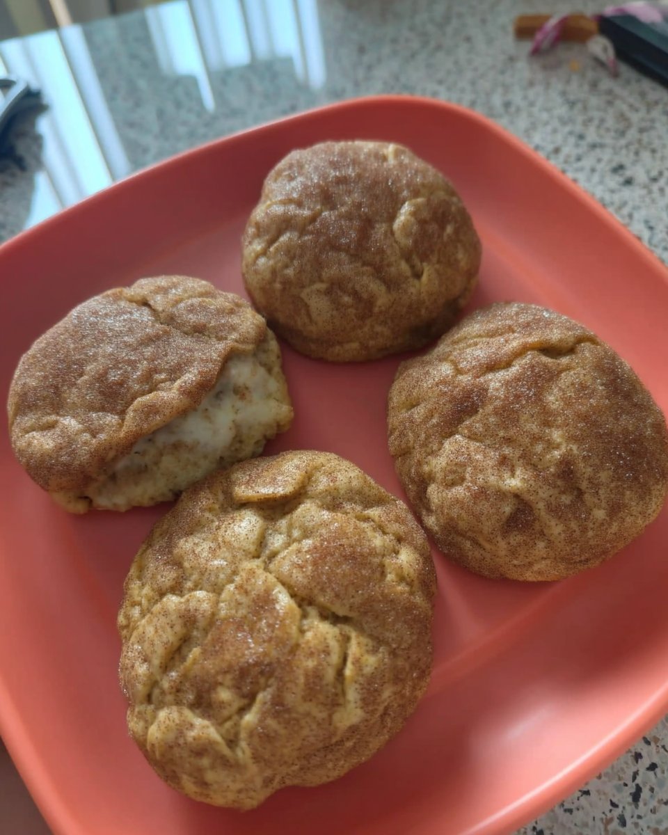 Baked gluten free snickerdoodles ready to serve