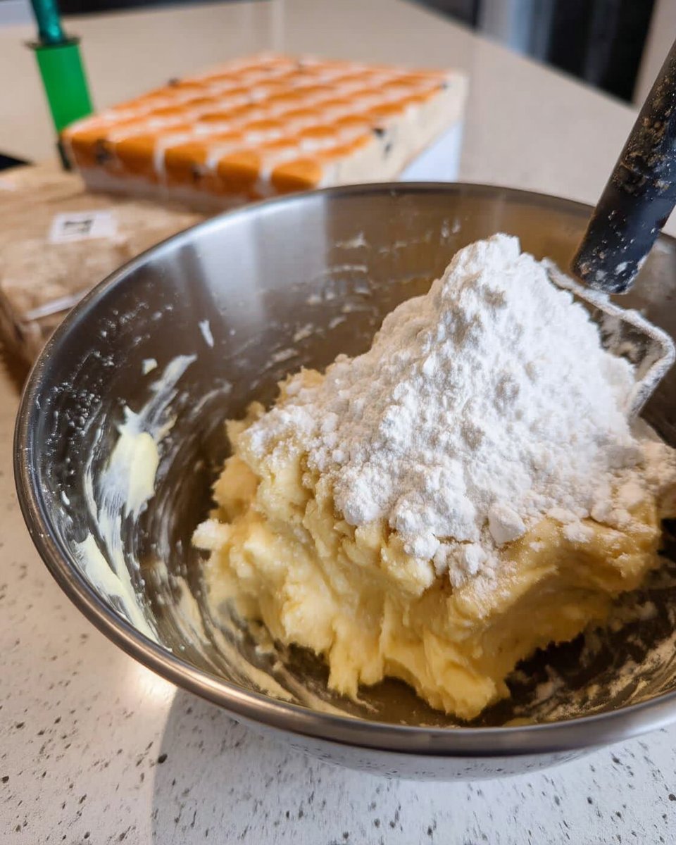 Freshly baked chocolate chip cookies on a parchment lined baking sheet