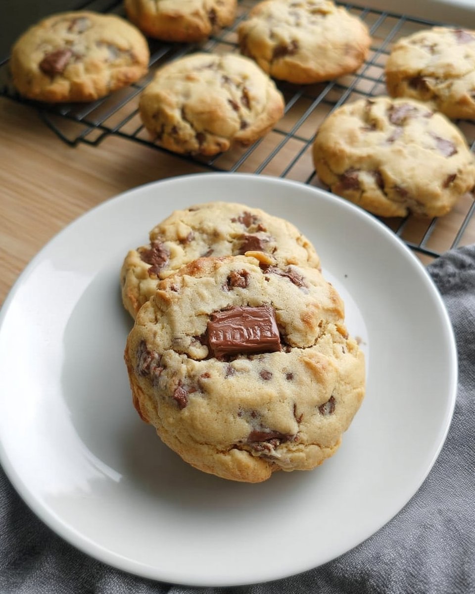 Scoops of chocolate chip cookie dough on a baking sheet ready to chill