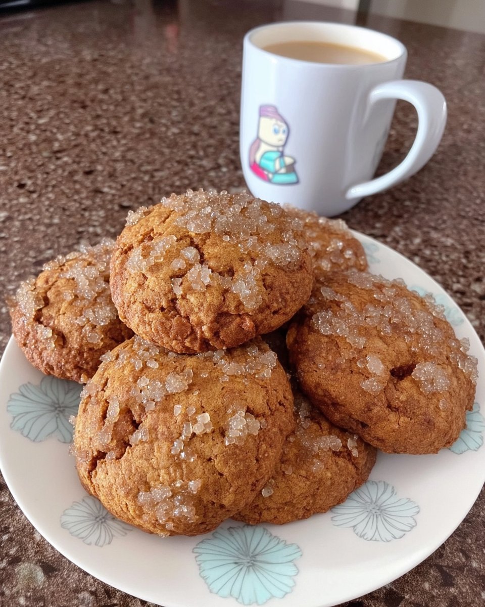 Triple ginger cookies plated with a cup of black tea