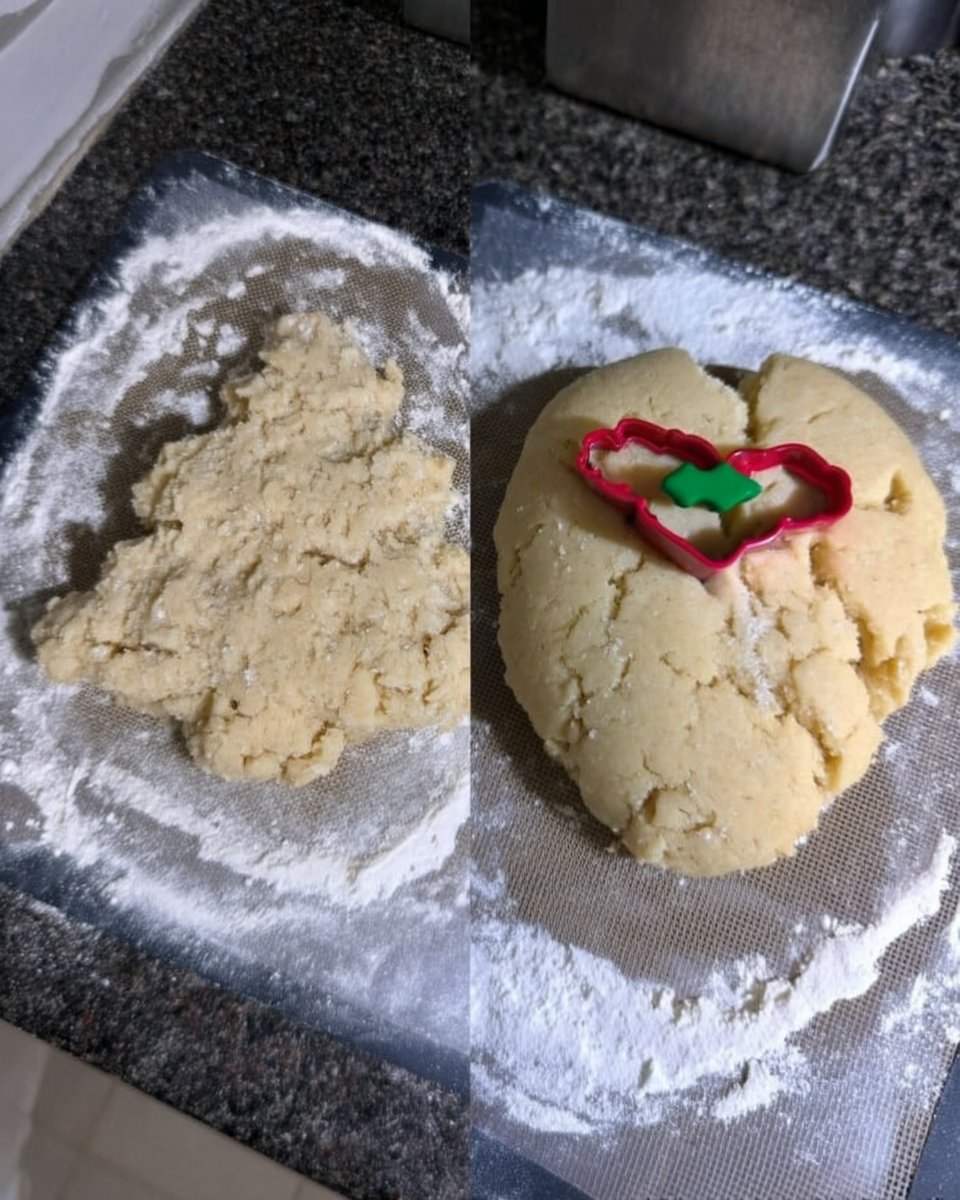 Butter sugar flour and eggs for no chill sugar cookies