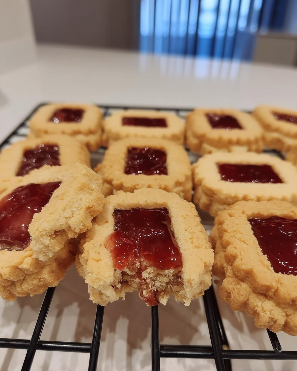 Jammy dodgers served with a cup of tea