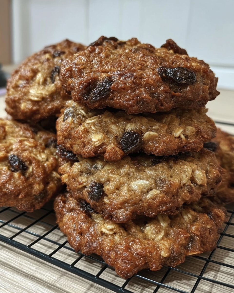 A plate of oatmeal cookies served with a glass of cold milk