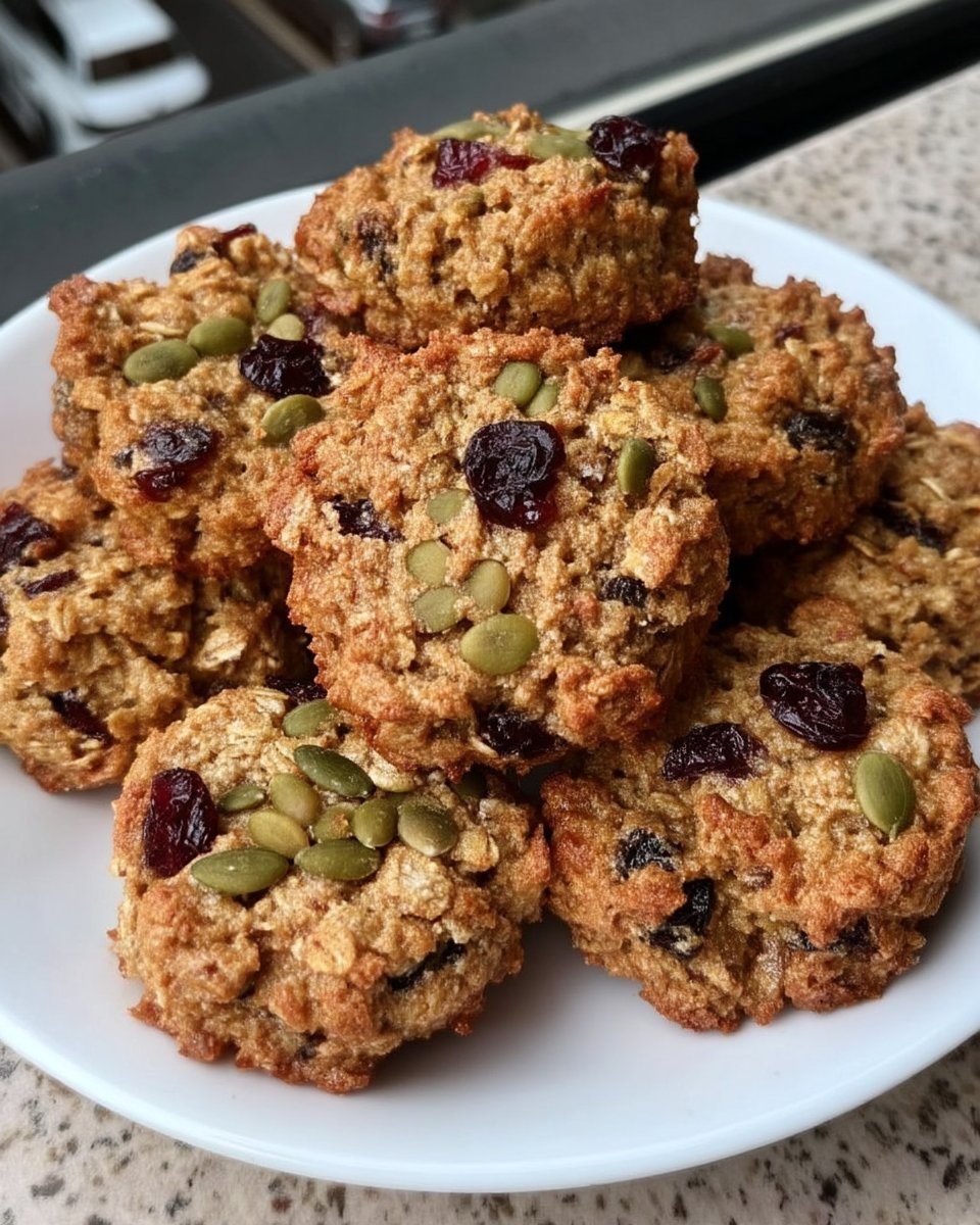 Oatmeal cranberry cookie paired with a cup of hot tea