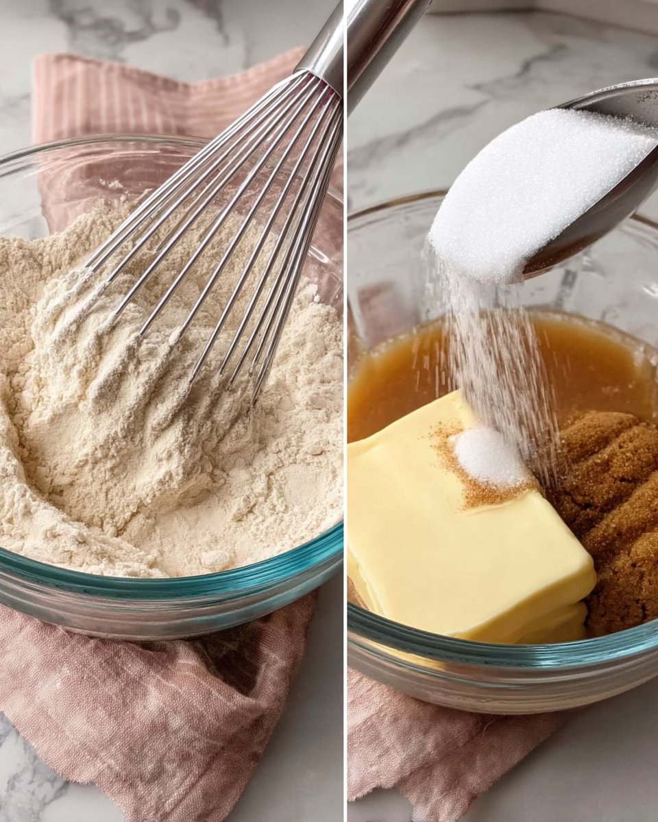 Ingredients for oatmeal scotchies including oats and butterscotch chips