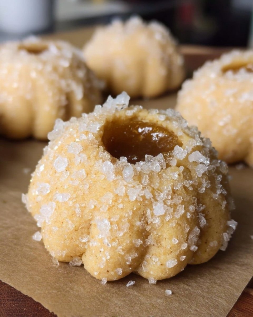 Rolling cookie dough balls in granulated sugar before baking