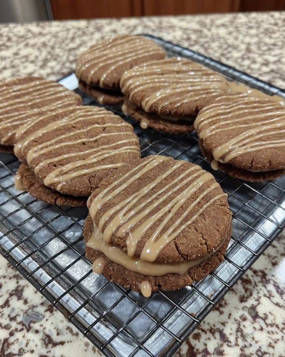 A stack of crackled gingersnap cookies on a wooden table
