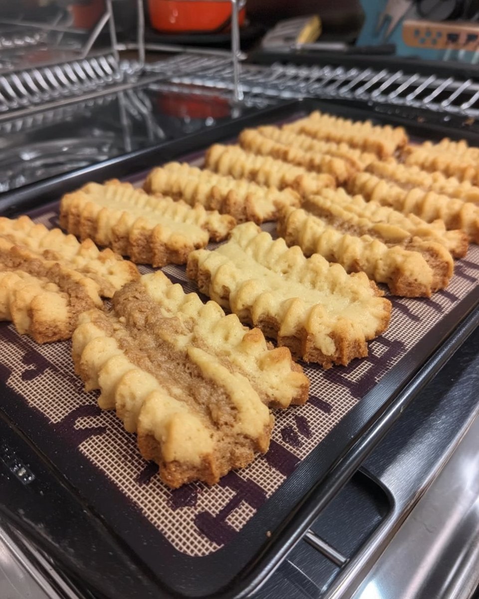 Ingredients for spritz cookies including butter sugar and almond extract