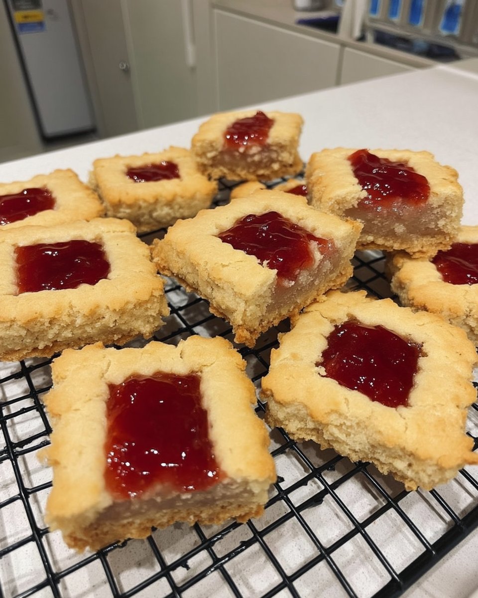 Vegan jammy dodgers with heart cutouts and raspberry jam filling