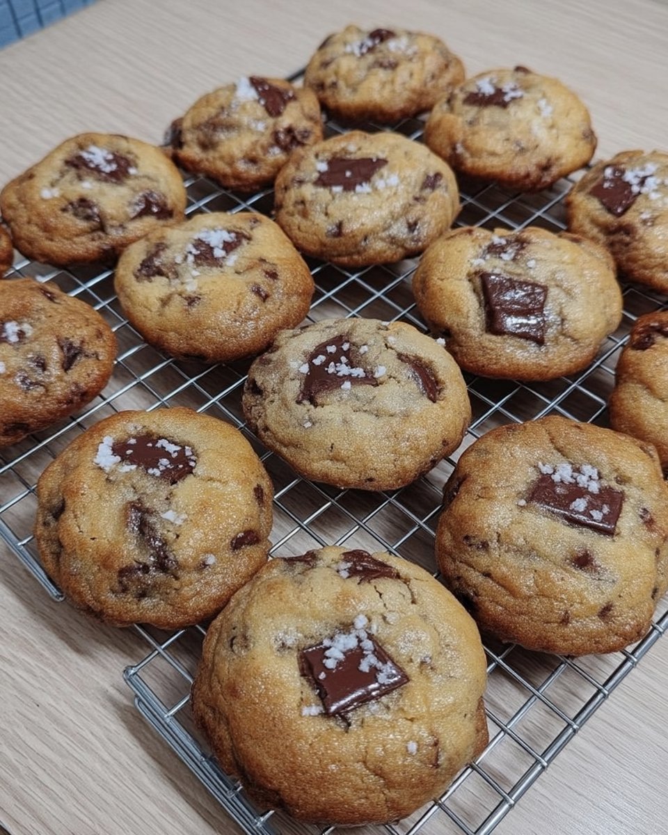 Warm chocolate chip cookie resting on a glass of milk