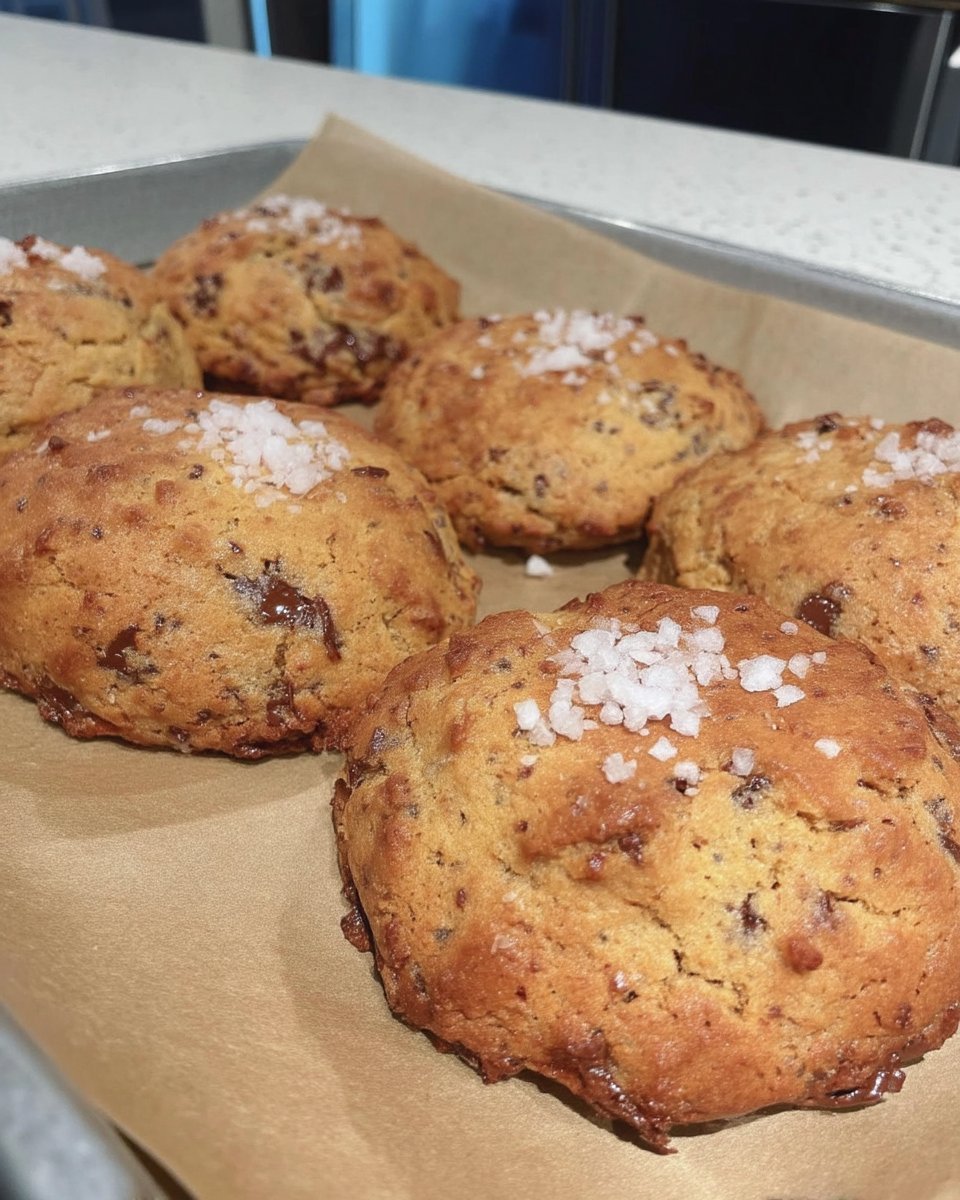 Nutella stuffed cookie broken in half showing gooey center