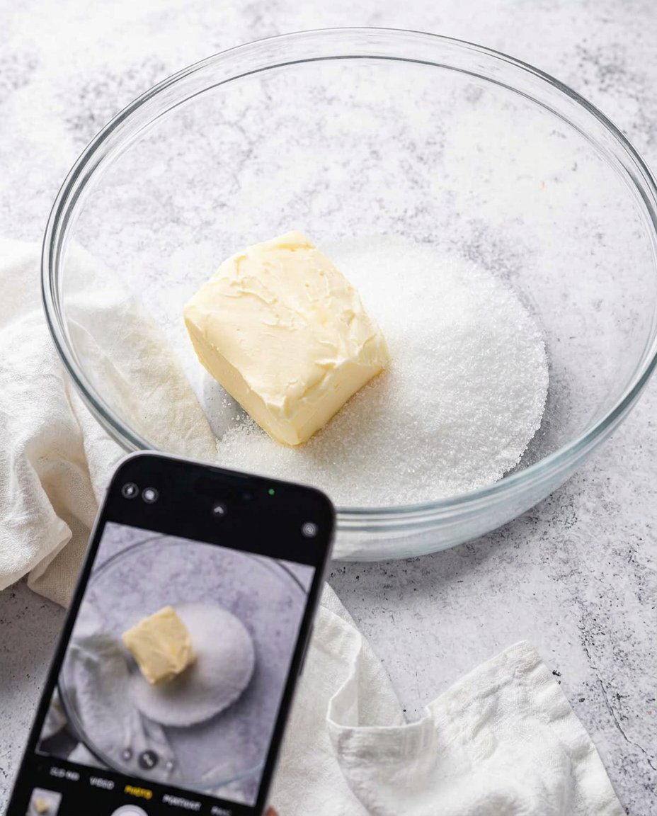 Ingredients for gluten free chocolate chip cookies including brown butter and almond flour.
