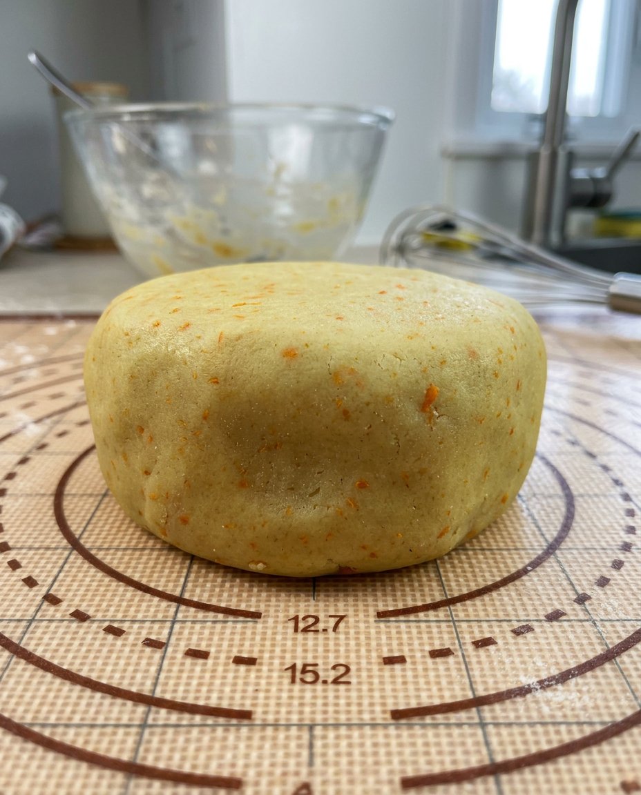 A bowl of creamed butter and sugar showing a light and fluffy texture