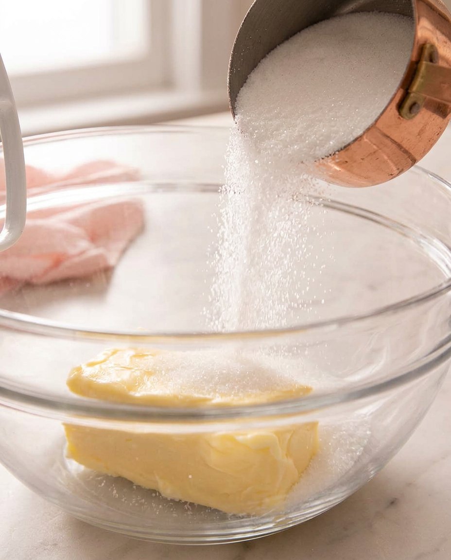 Ingredients for chocolate chip cookies including brown sugar melted butter and dark chocolate