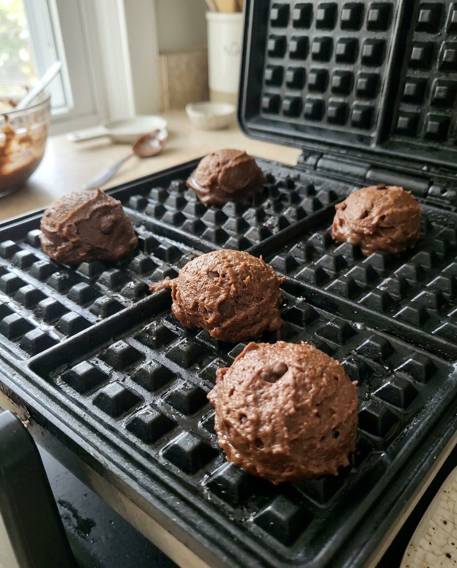 Bowls of cocoa powder pecans and soft caramels on a kitchen counter