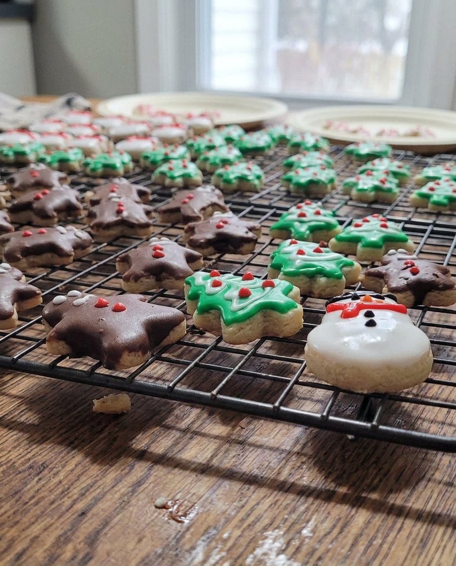 A plate of Italian Christmas cookies next to a steaming mug of coffee