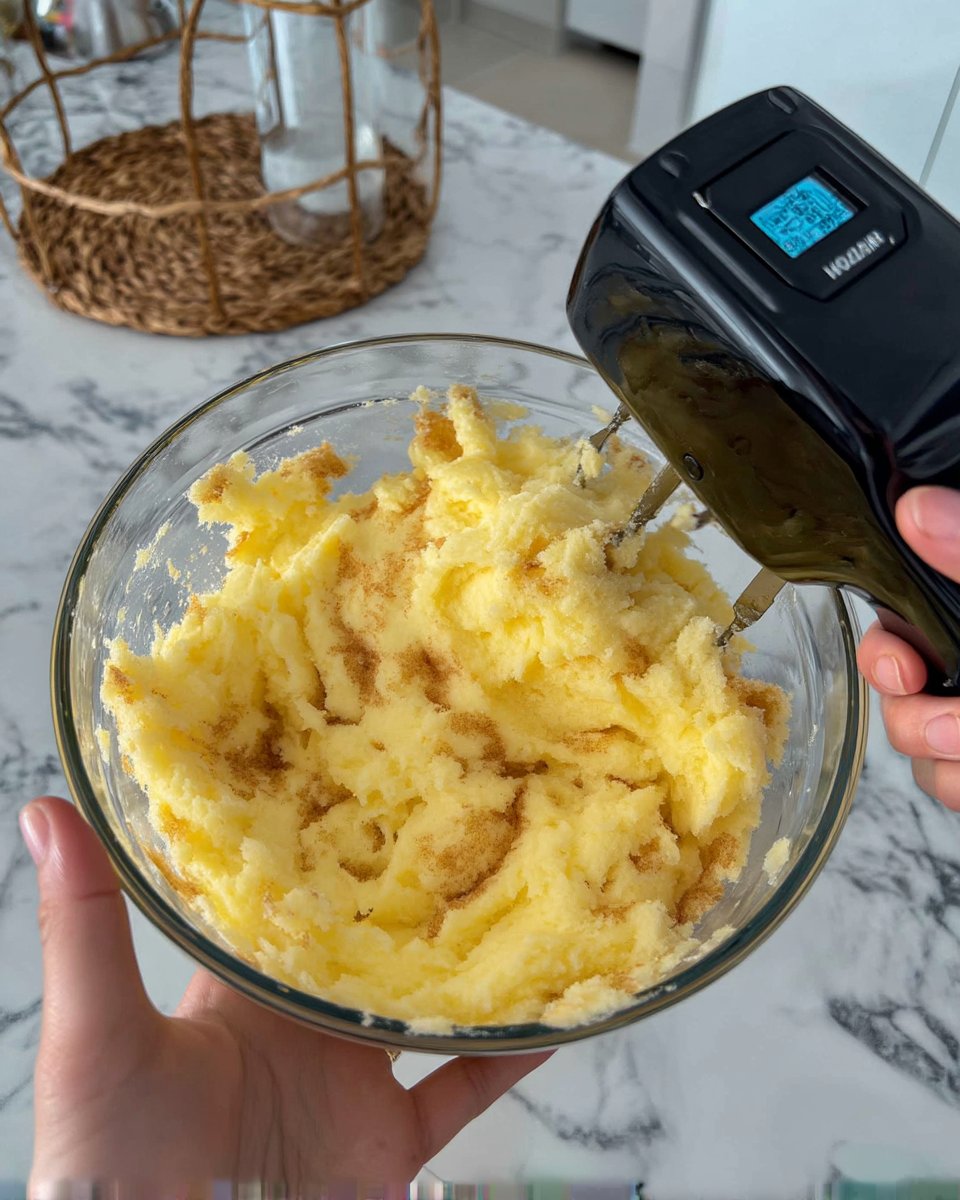 Folding almond flour into stiff egg whites for cookie dough