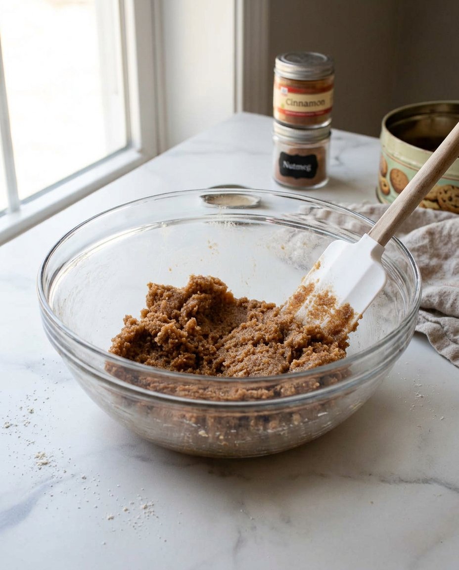 Flour sugar eggs and cold butter on a wooden surface