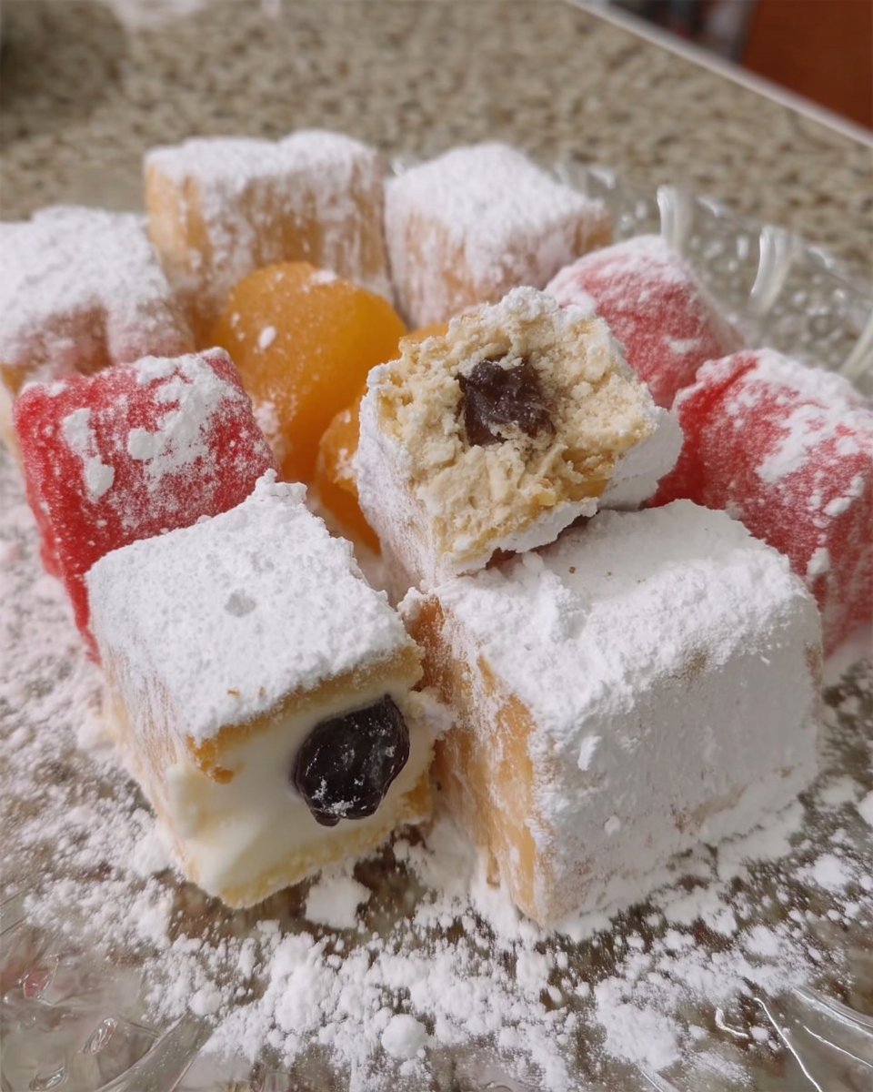 A tray of golden Amygdalota cookies with slivered almonds on top.