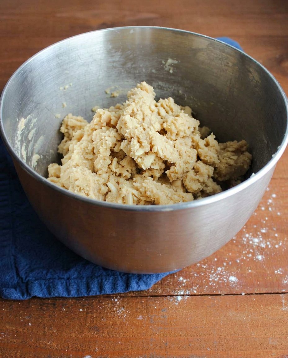 Ingredients for icebox cookies including butter, flour, cinnamon, and slivered almonds