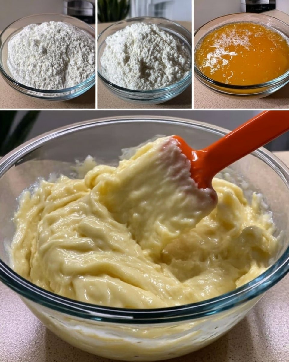 Measured ingredients for tuile cookies including almond flour, powdered sugar, and melted butter