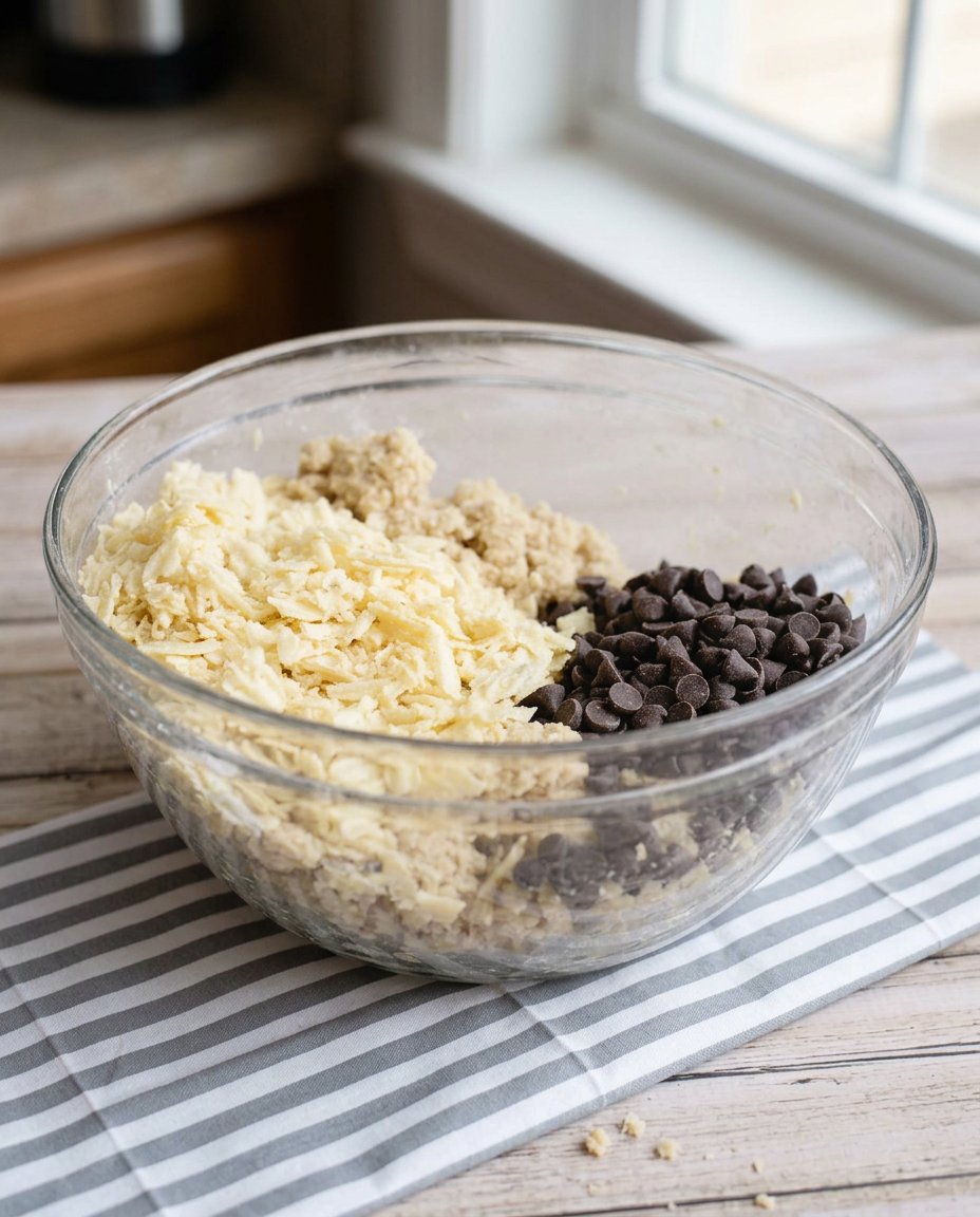 Ingredients for keto chocolate chip cookies including almond flour and sugar free chocolate