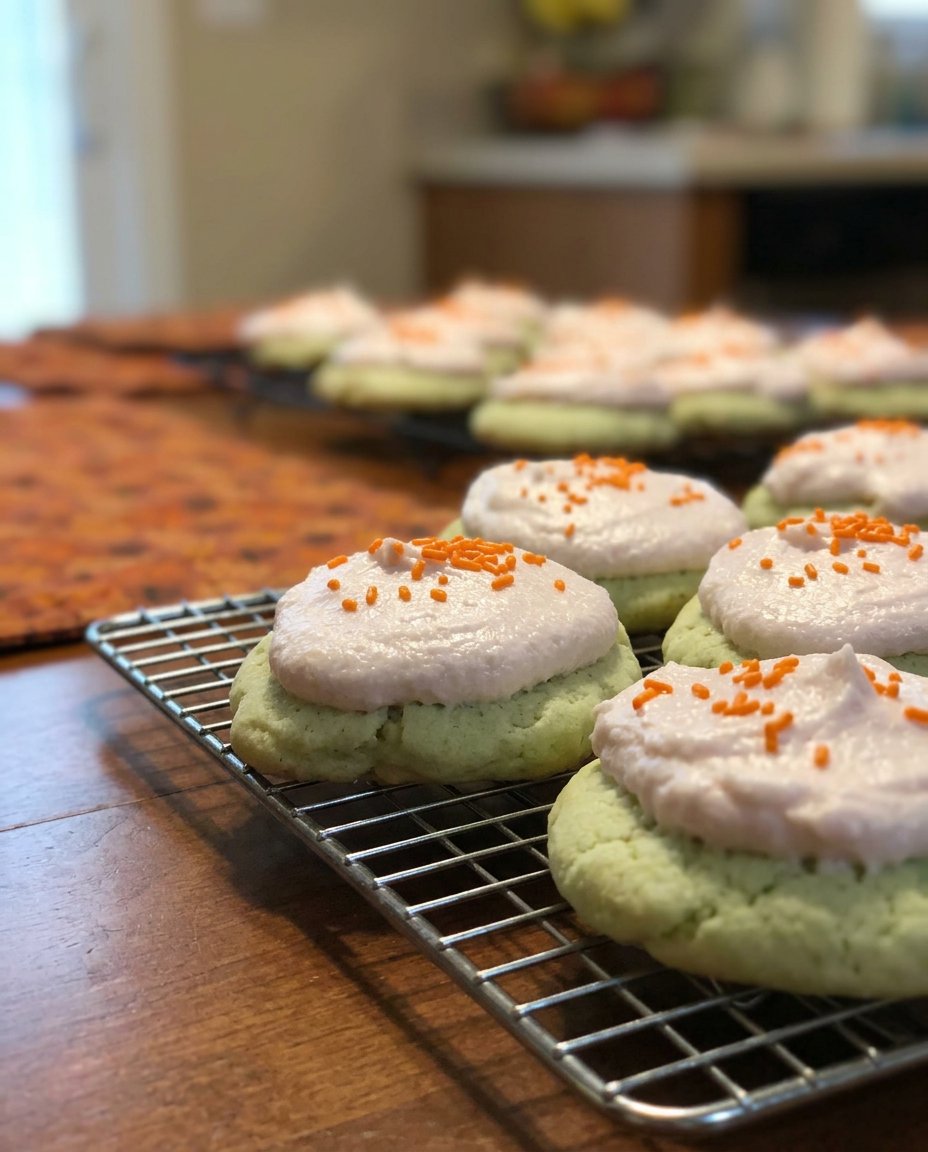 Lofthouse copycat cookies with pink frosting and sprinkles