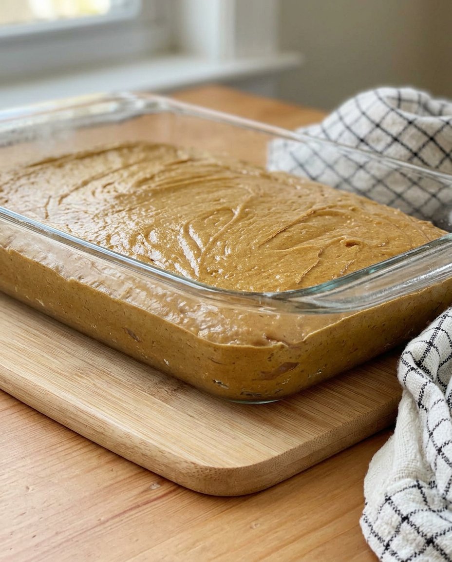 Pouring molasses into a measuring cup for gingerbread batter