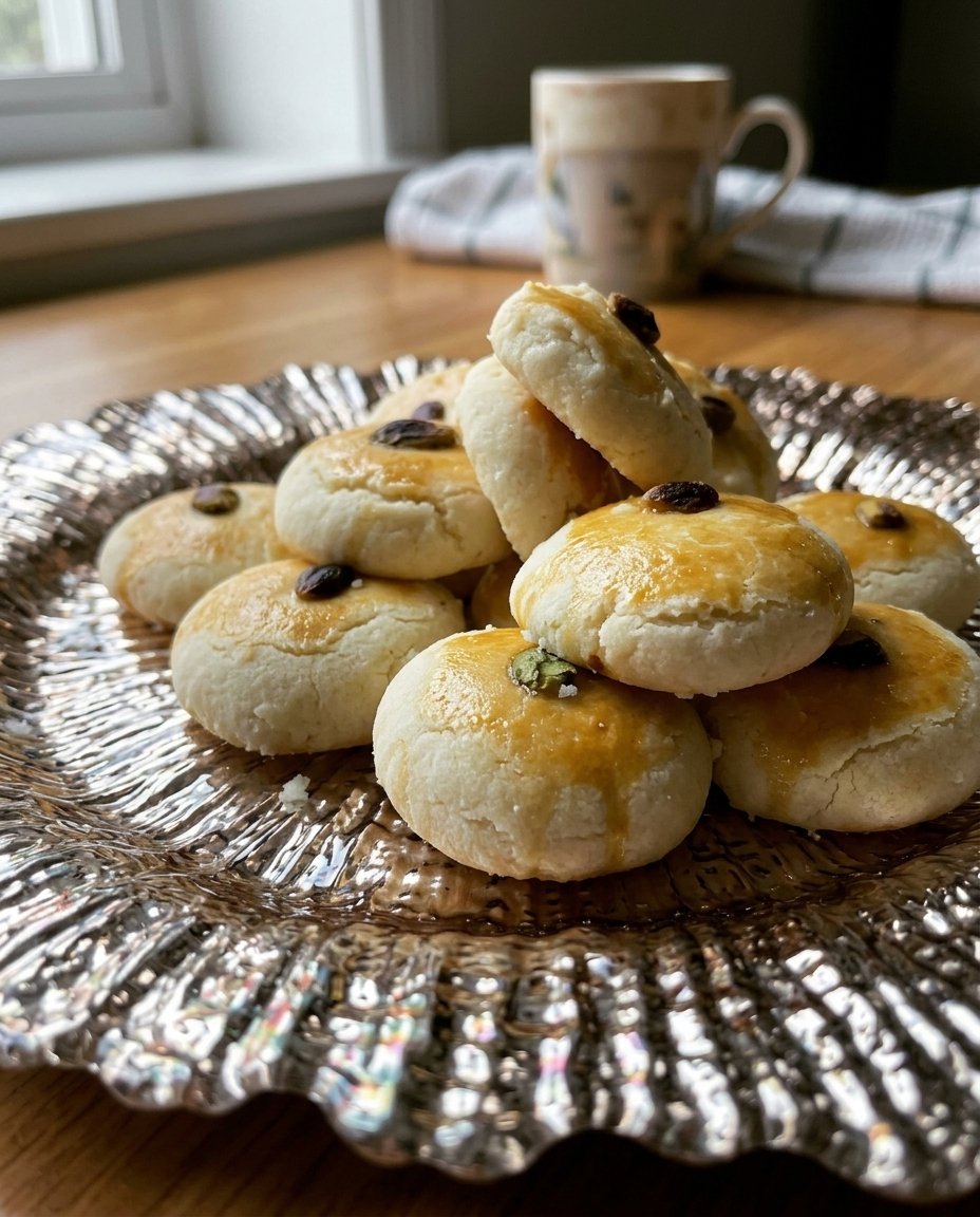 A cup of hot masala chai served with Naan Khatai 2 biscuits