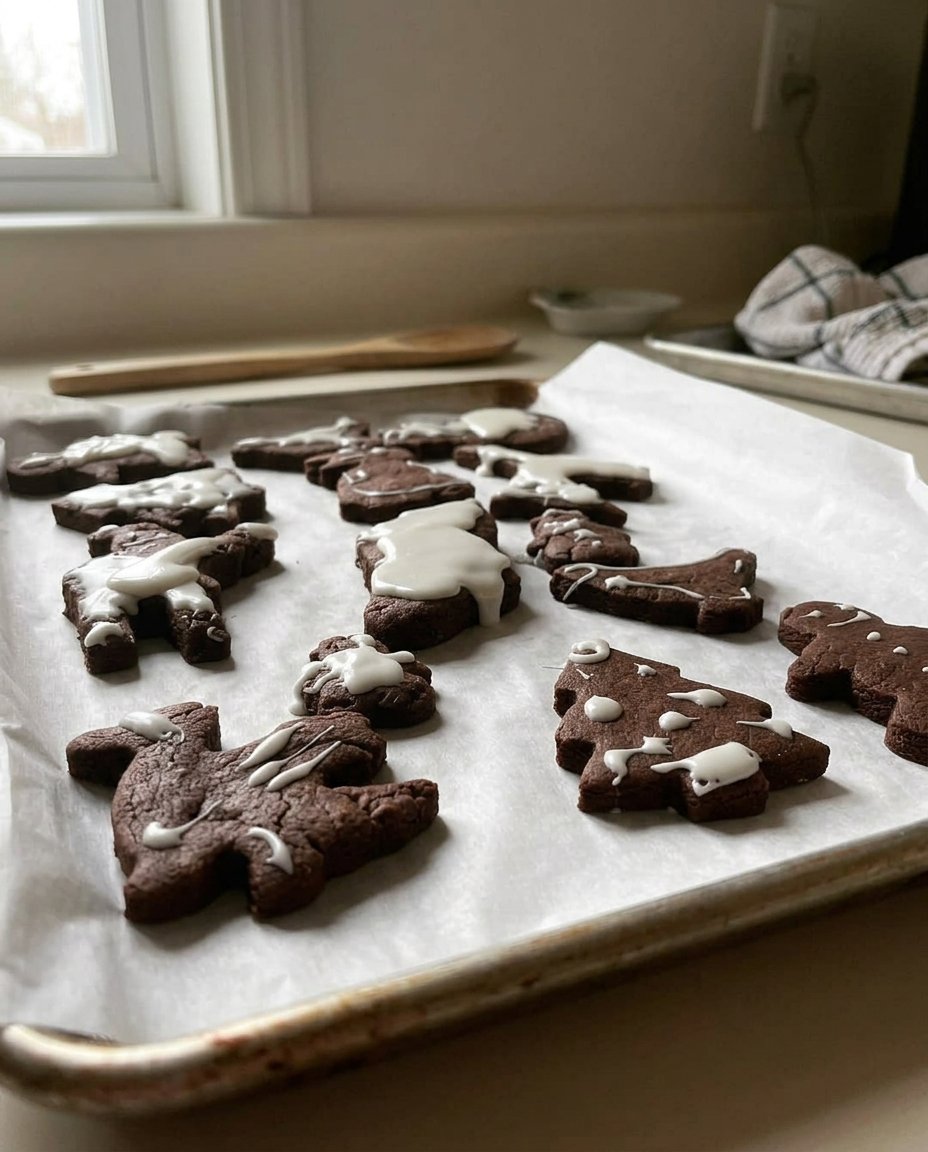Soft and chewy paleo gingerbread cookies cooling on a wire rack