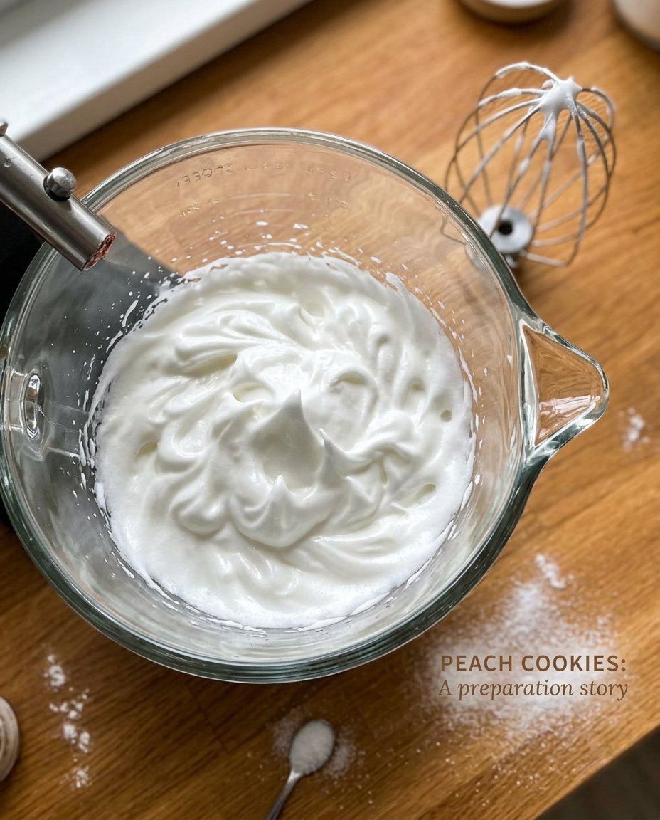 Fresh peaches, cinnamon sticks, and bowls of spices for making peach cookies.