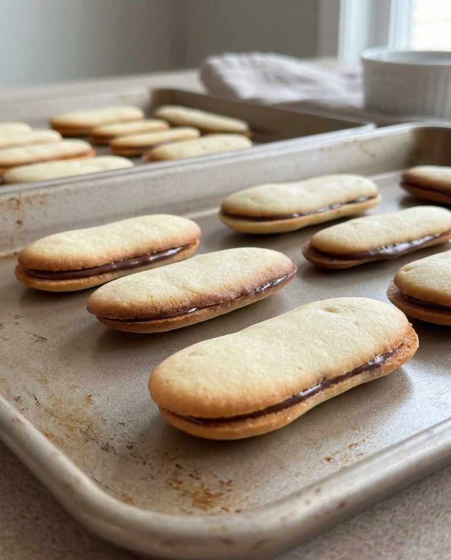 Thin and crispy homemade Pepperidge Farm Copycat Brussels cookies filled with dark chocolate