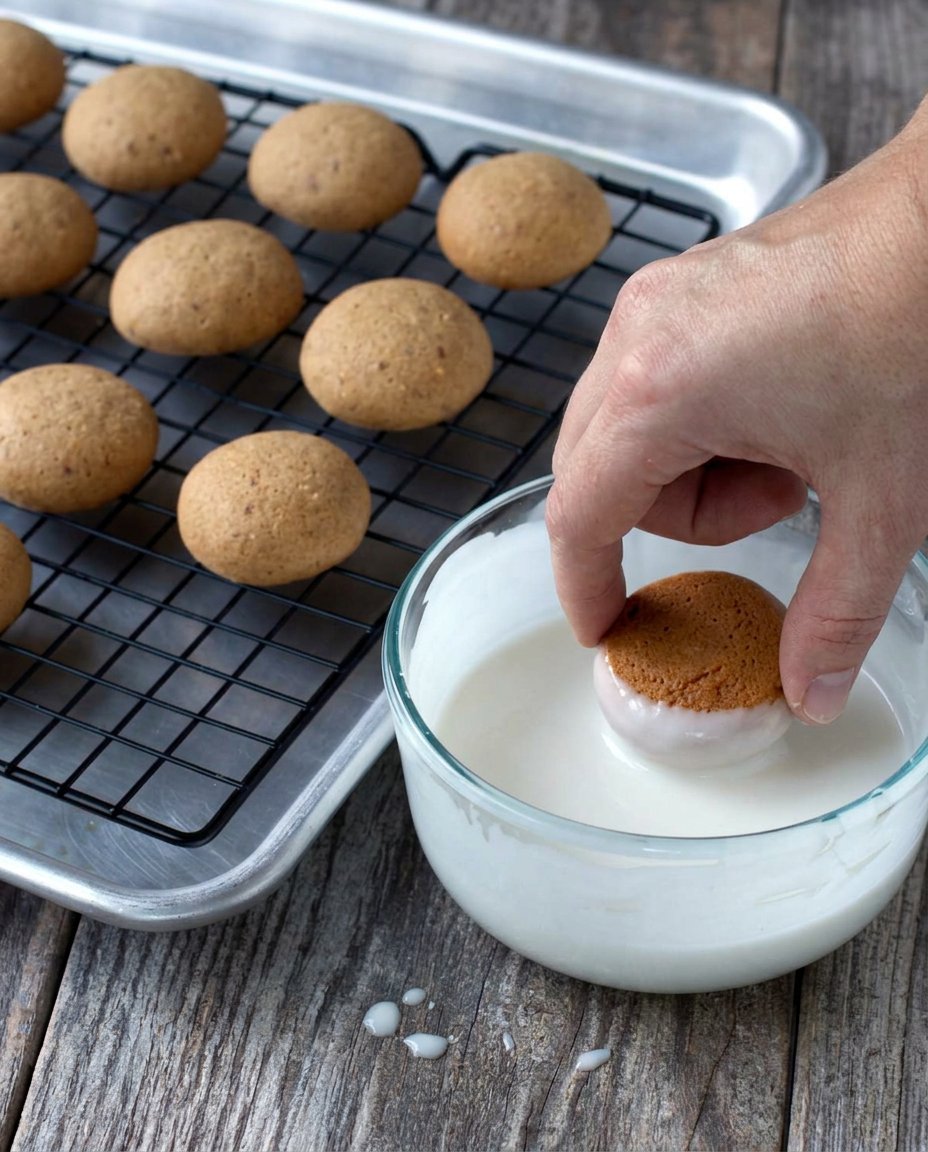 Glossy pfeffernusse dough being prepared in a saucepan