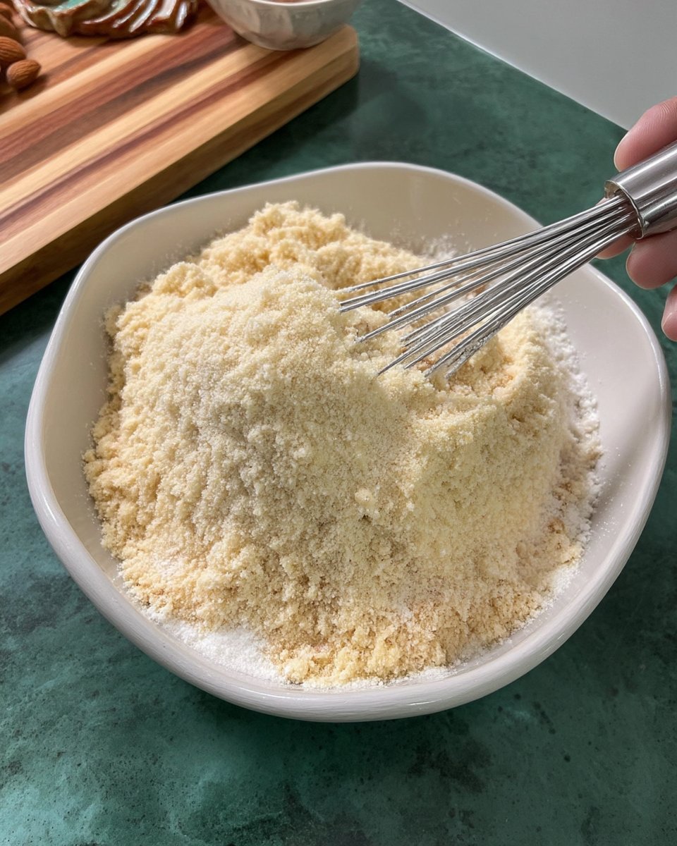 A piping bag forming Amygdalota cookies on a parchment lined tray.