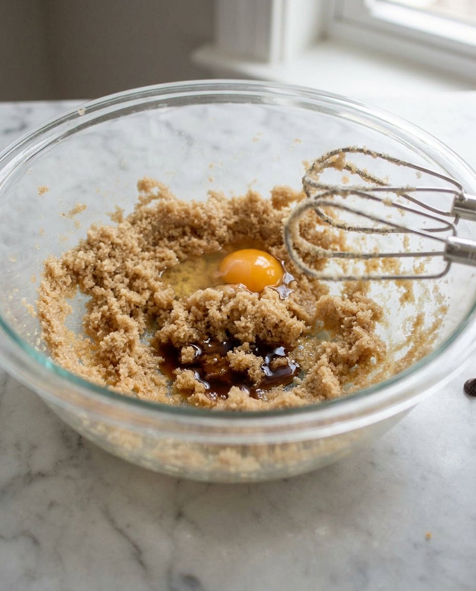 Hand piping chocolate spider legs onto a freshly baked chocolate chip cookie.