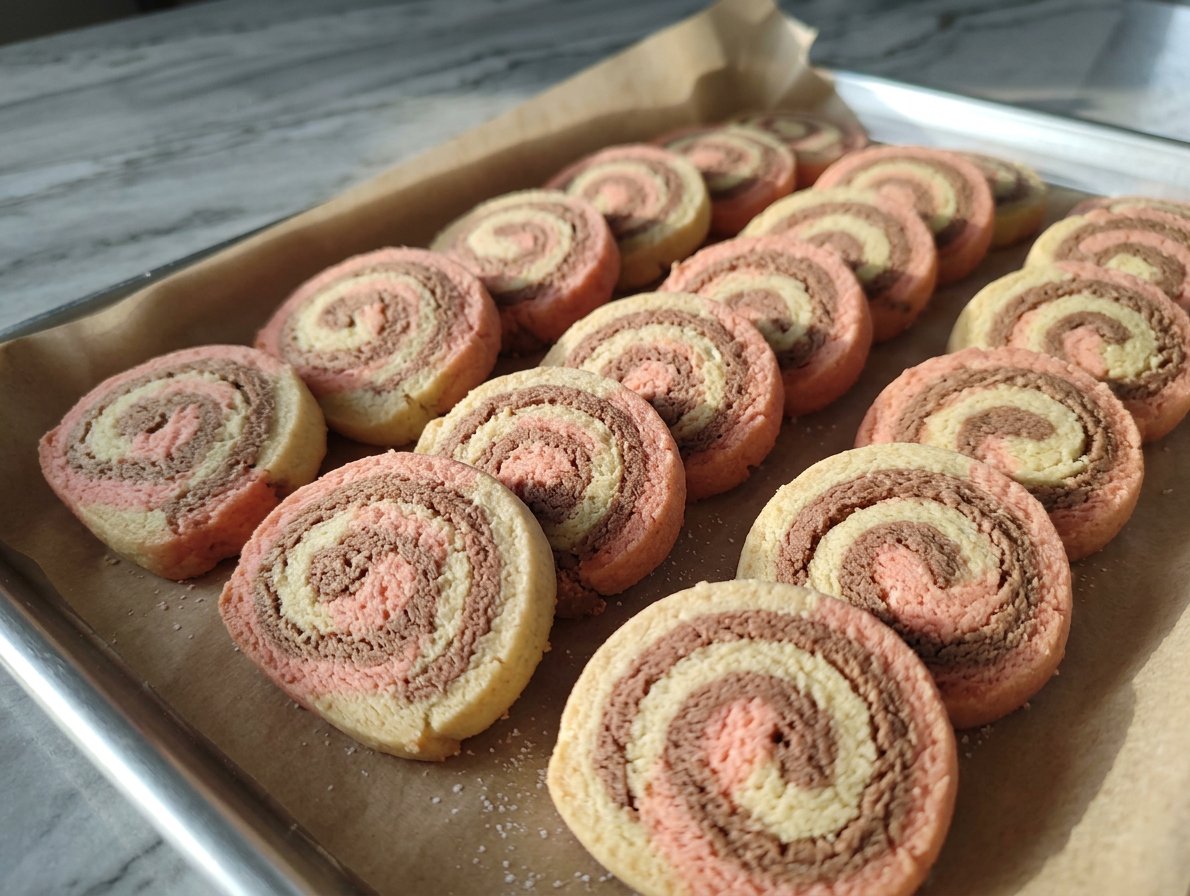 A close up of the sandy and thick polvorones dough inside a metal mixer bowl.