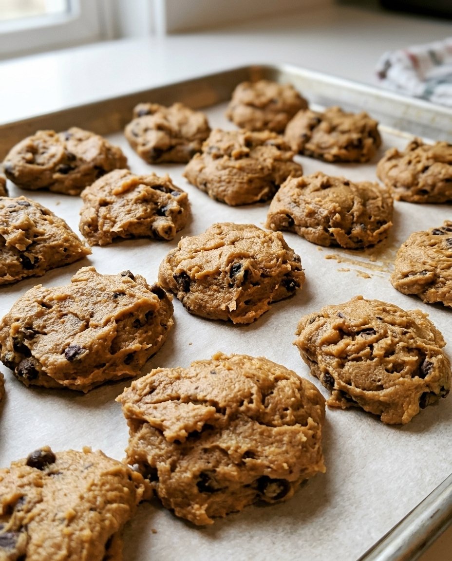 A stack of pumpkin cookies next to a glass of cold milk