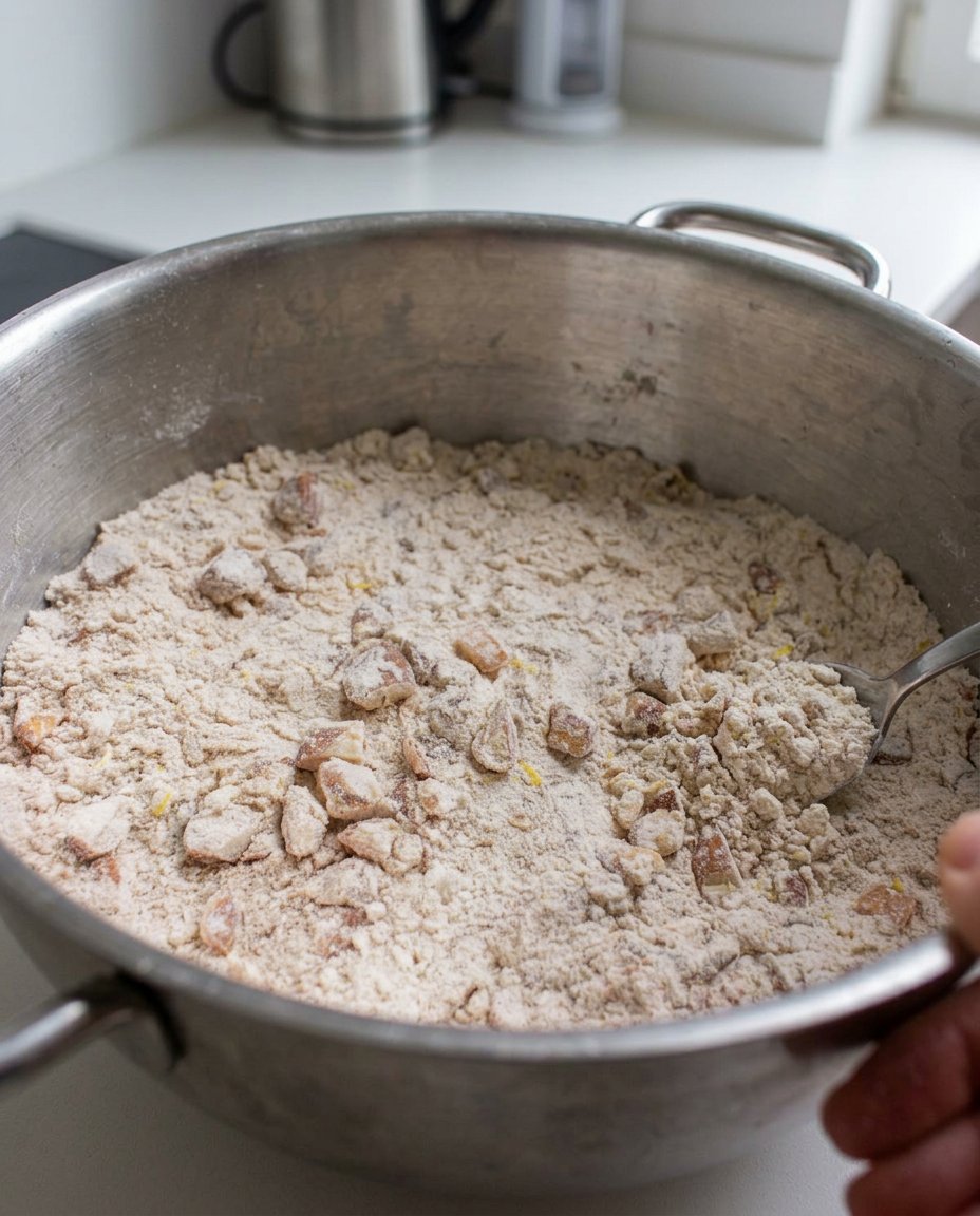 Dough for Basler Lackerli being rolled between parchment paper