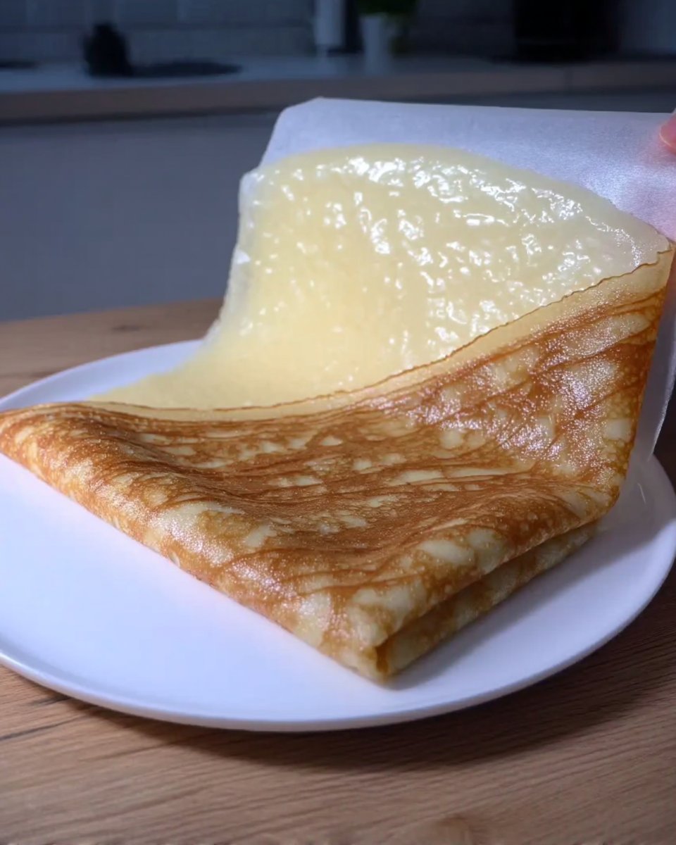 A hand rolling a hot tuile cookie around a wooden dowel to create a cigarette shape