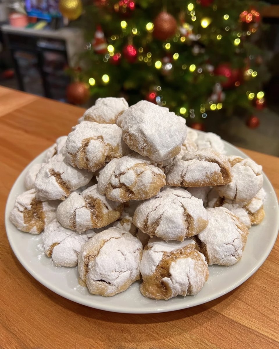 Amaretti Cookies served on a plate with a cup of Italian espresso