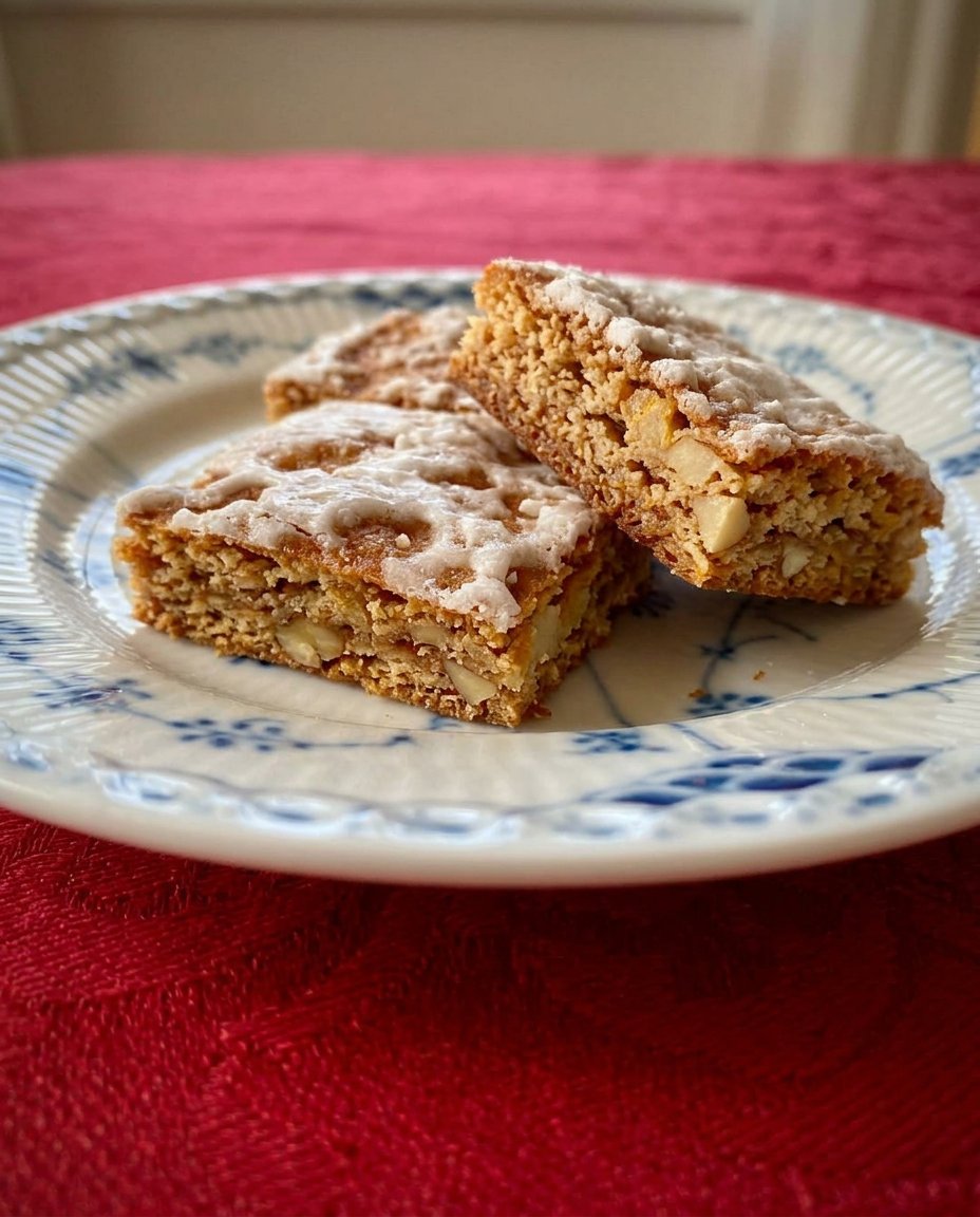 Basler Lackerli cookies served on a ceramic plate next to a cup of tea