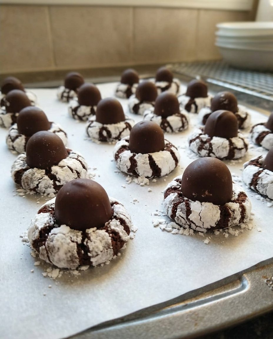 Cherry cordial cookies served with a cup of aromatic tea