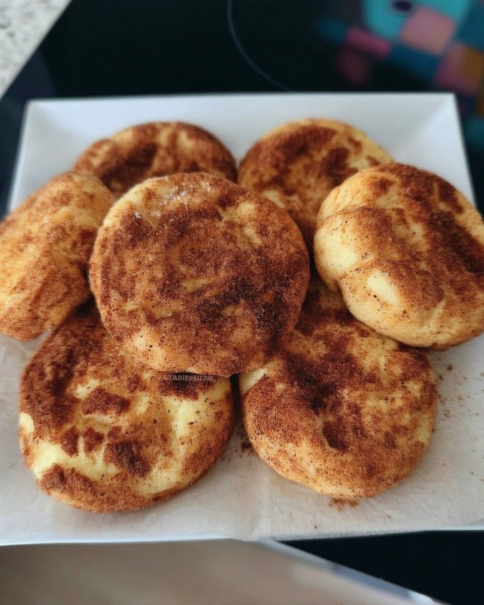Gluten free snickerdoodles served with a glass of milk