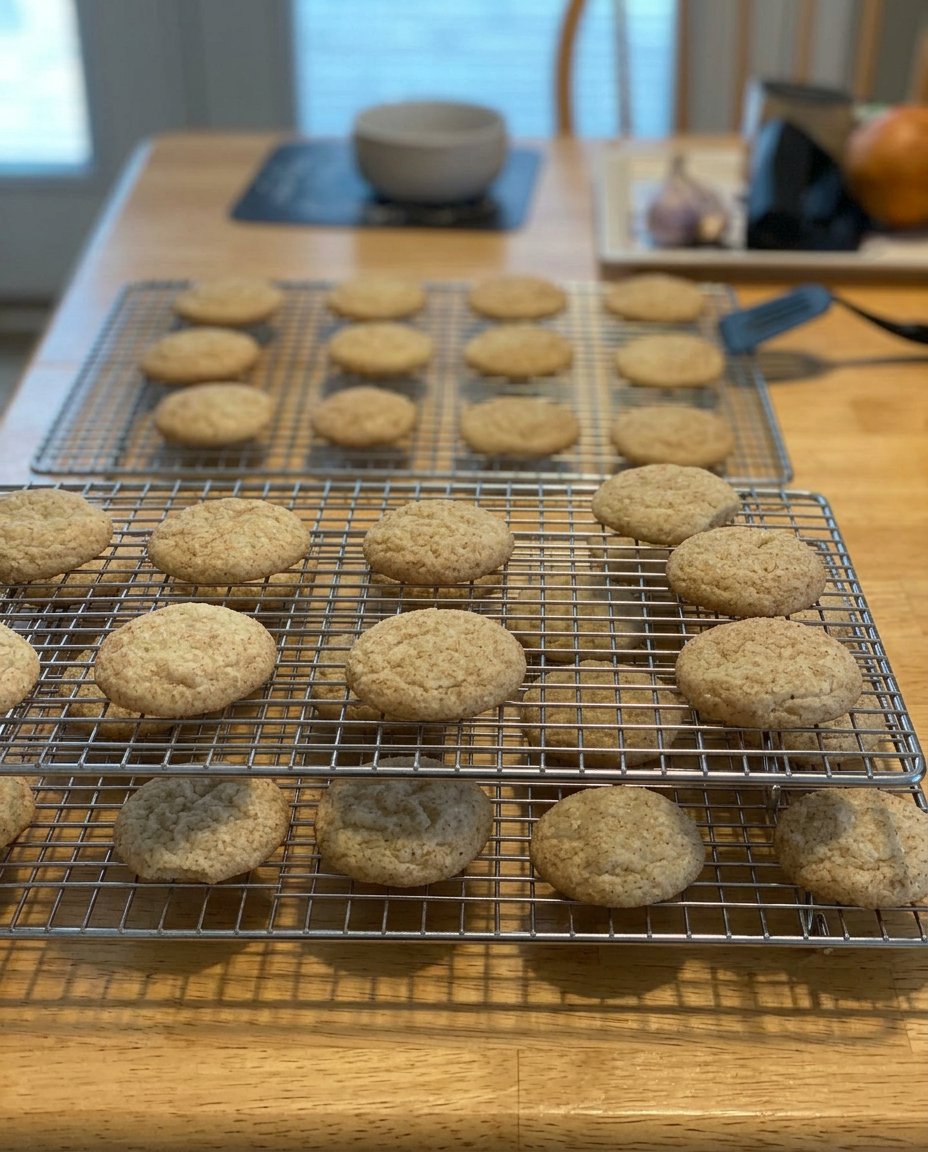 A plate of gluten free snickerdoodles served with a glass of milk
