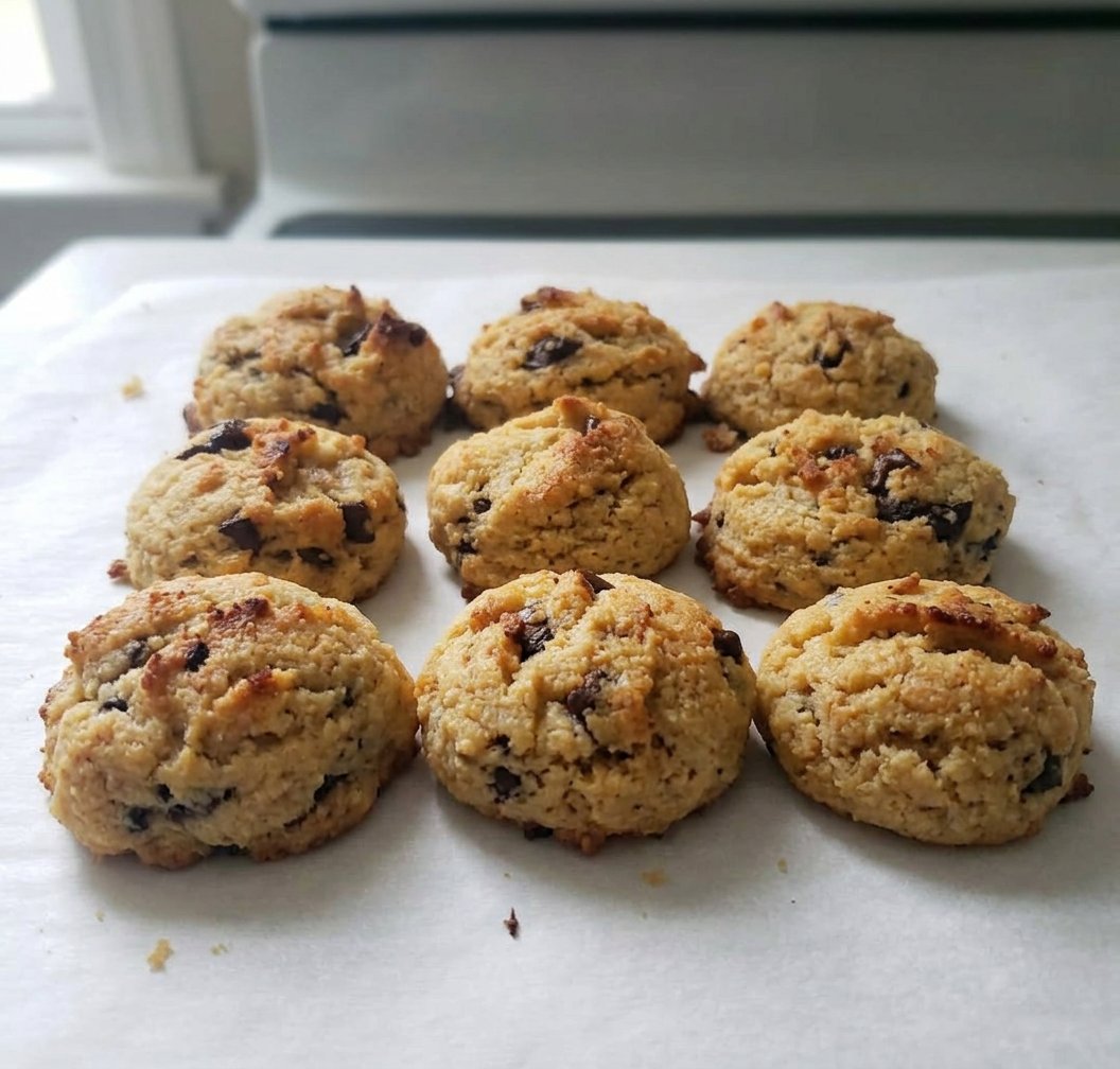 Stacked paleo chocolate chip cookies