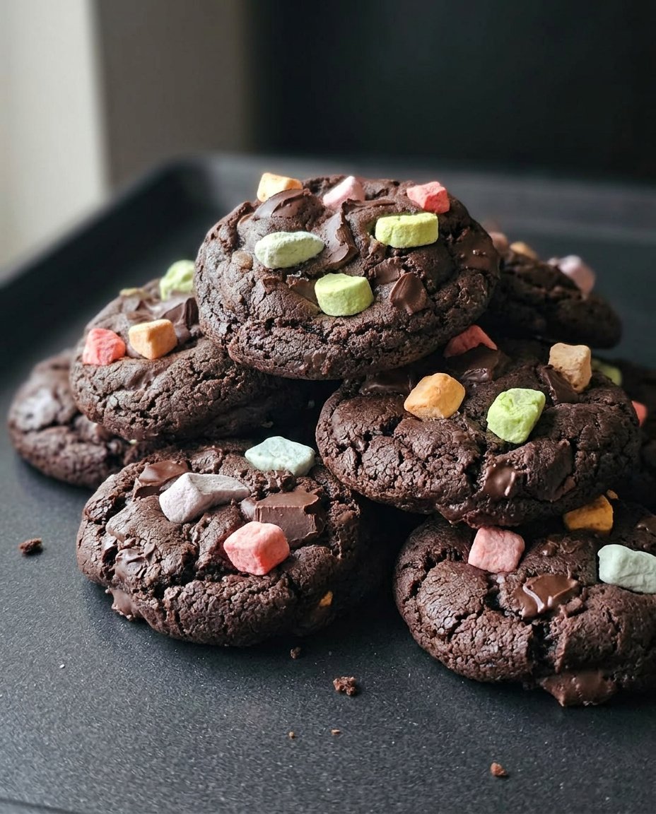 Two peppermint cookies next to a cup of hot tea.