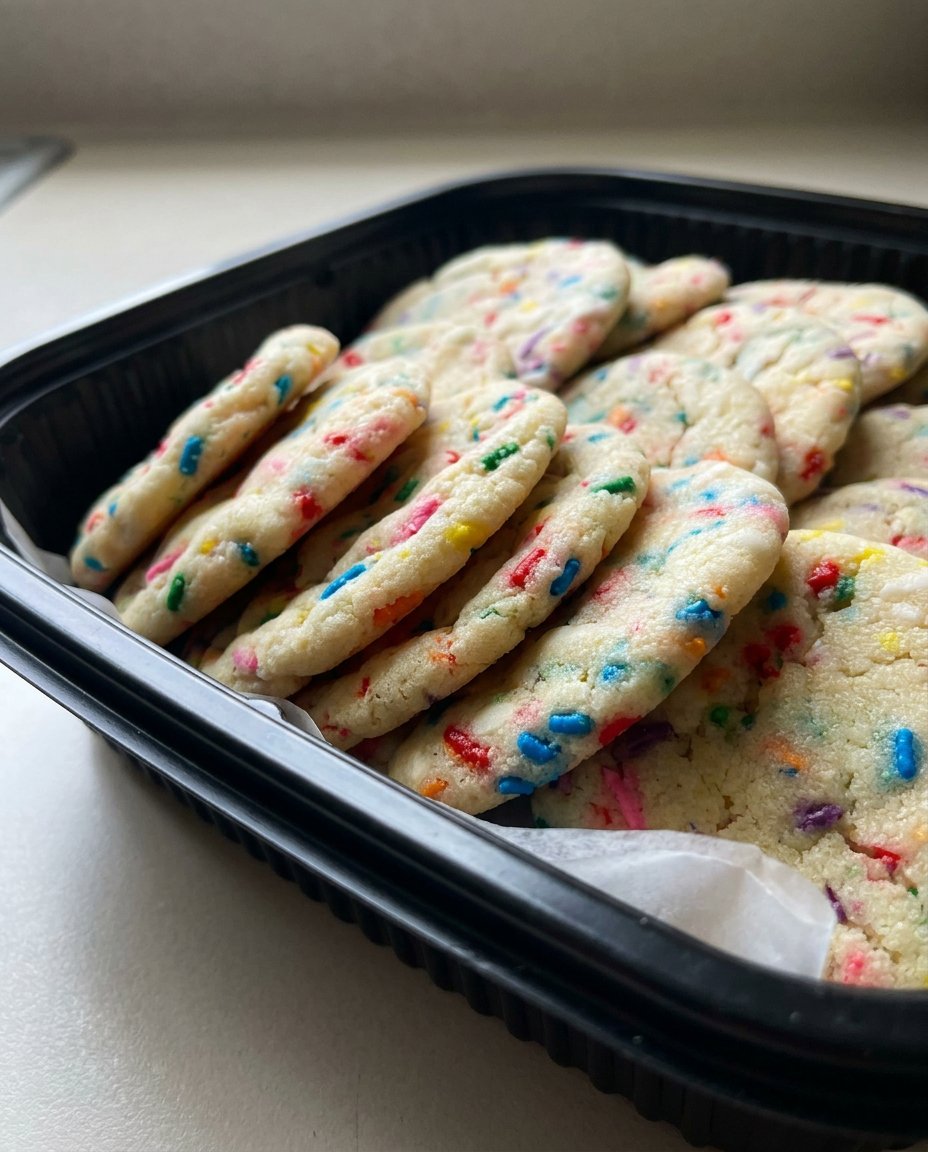 Soft sugar cookies served on a vintage ceramic plate with a cup of tea