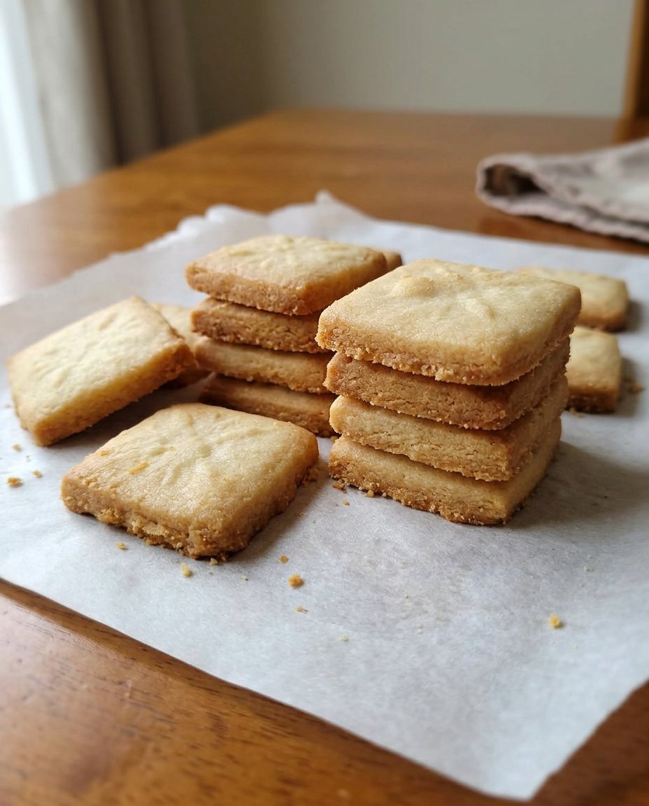 A plate of shortbread cookies next to a floral teacup and saucer