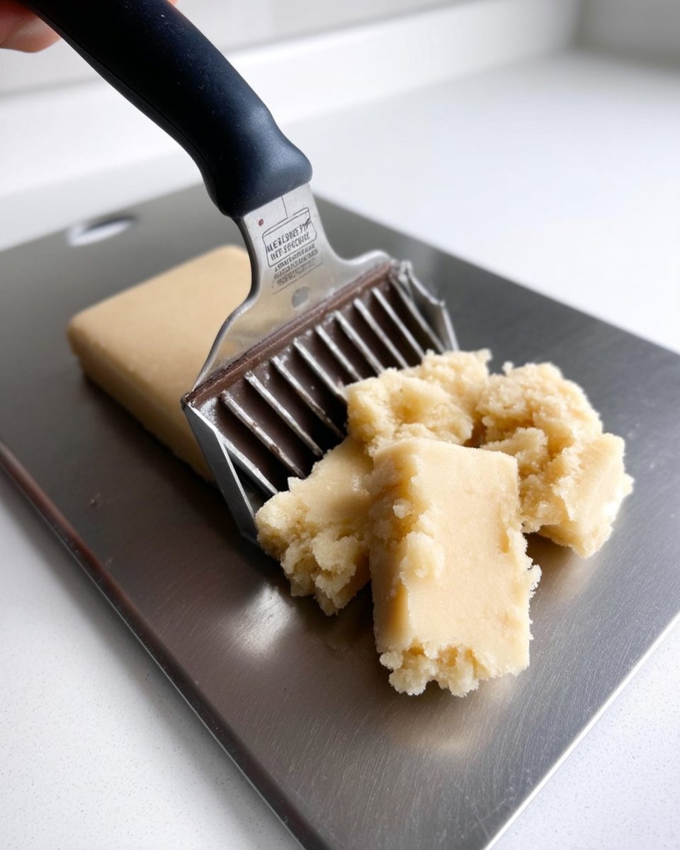 Ingredients for shortbread including butter sugar and vanilla